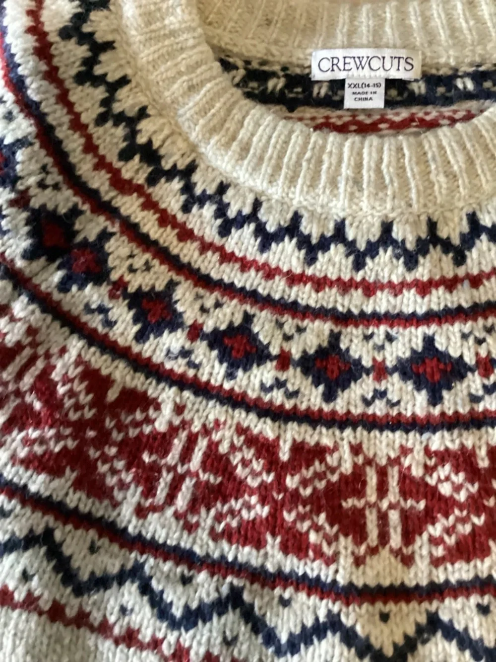 Jcrew Crewcuts relaxed fit size 14/6 boys fairisle blended fabric sweater